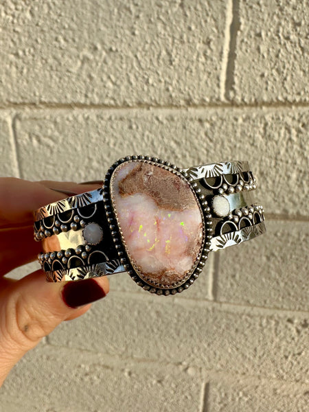 Opal and Opal stamped cuff