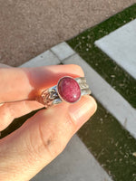 Ruby Triple Band Ring Size 8.75